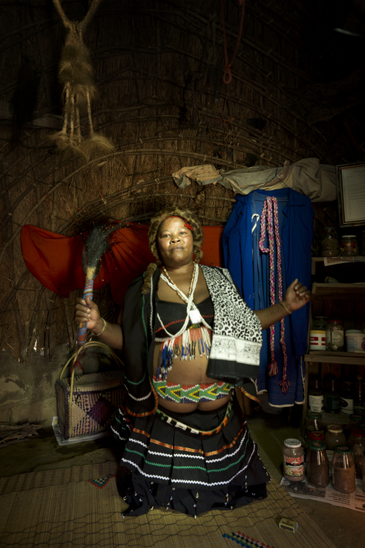 28 Sangoma in her Ndumba,South Africa