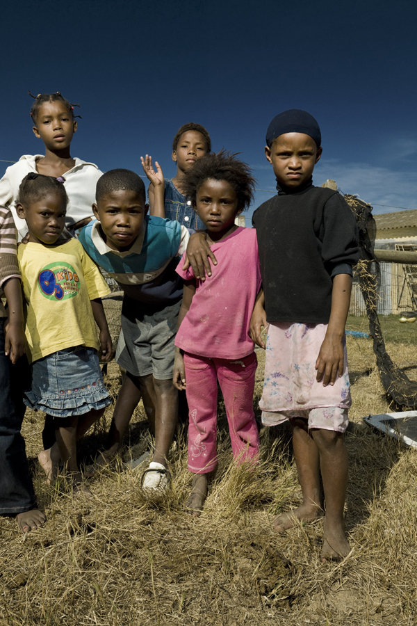 Cool group of South African kids on a field